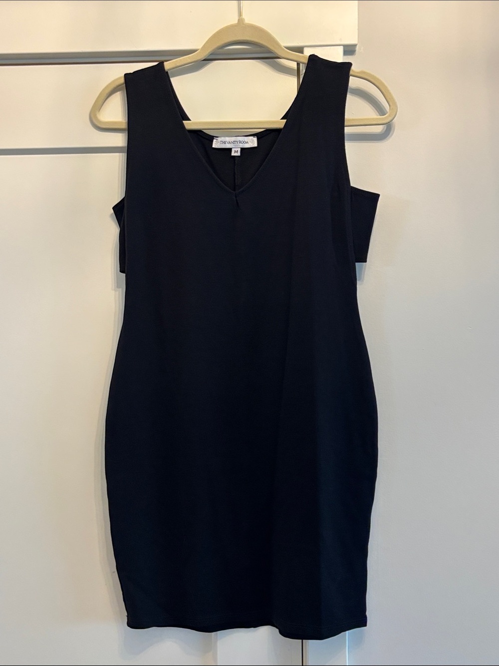 The Vanity Room Black V-Neck Sleeveless Mini Dress